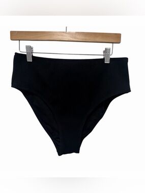 Cupshe Black Ribbed Swim Bottoms - NWOT